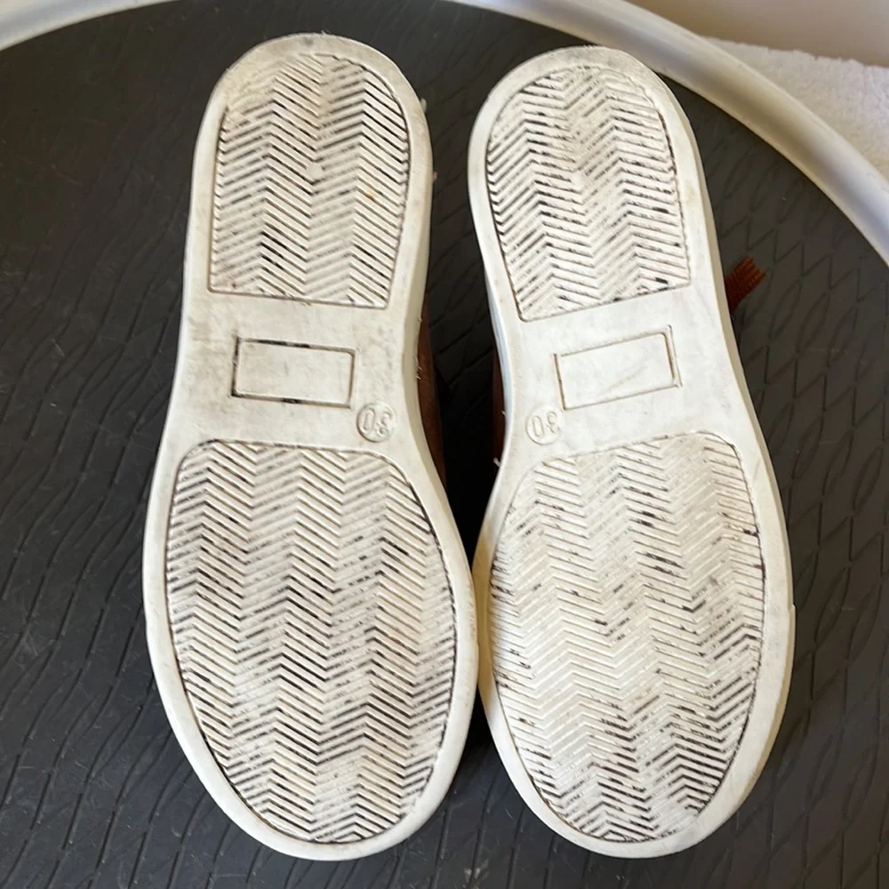 RARE Steiff KNOPF IM OHR Hi Top Leather Sneaker 13/30 Teddy Bear applique Unisex